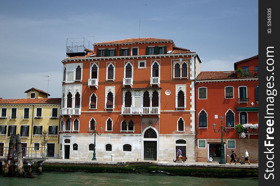 City of Venice architecture from canal