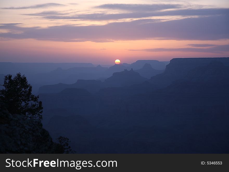 Grand Canyon At Sunset