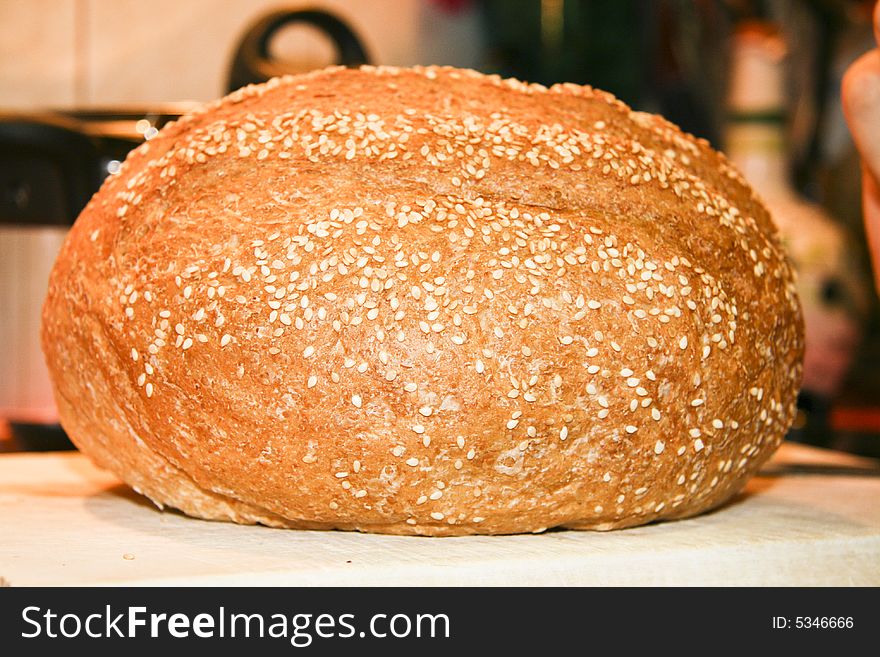 Loaf of fresh wholemale cob loaf of bread. Loaf of fresh wholemale cob loaf of bread