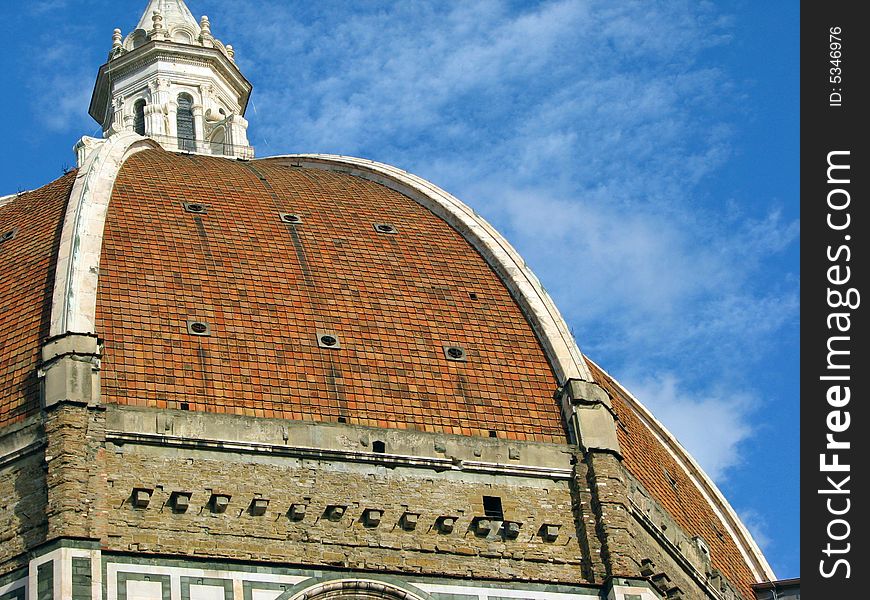 Florence Duomo Dome Against Blue Sky