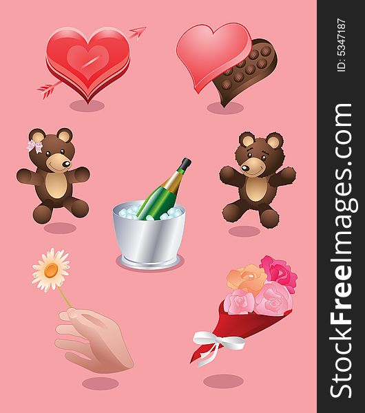 Romantic Illustrations for Valentines, Anniversary, Special Occasion. Romantic Illustrations for Valentines, Anniversary, Special Occasion