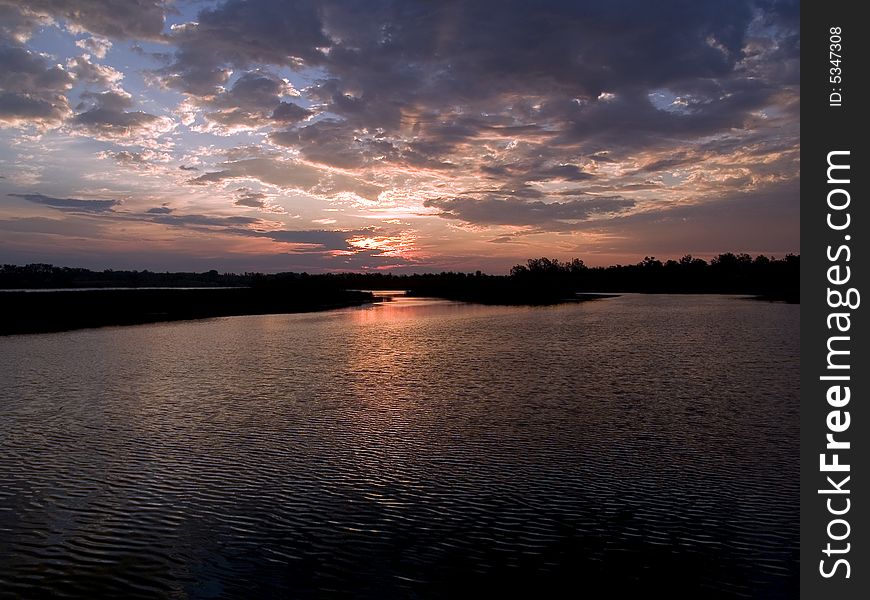 Dawn at Lake Mitchell - Mitchell, South Dakota. Dawn at Lake Mitchell - Mitchell, South Dakota