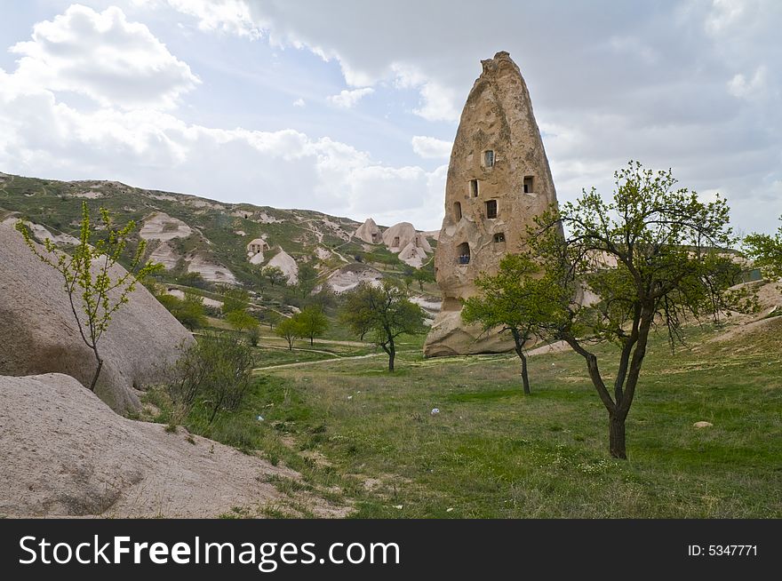 The speciel stone formation of cappadocia turkey