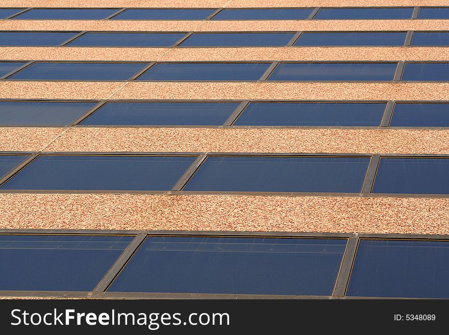 Windows on a modern design office building. Windows on a modern design office building