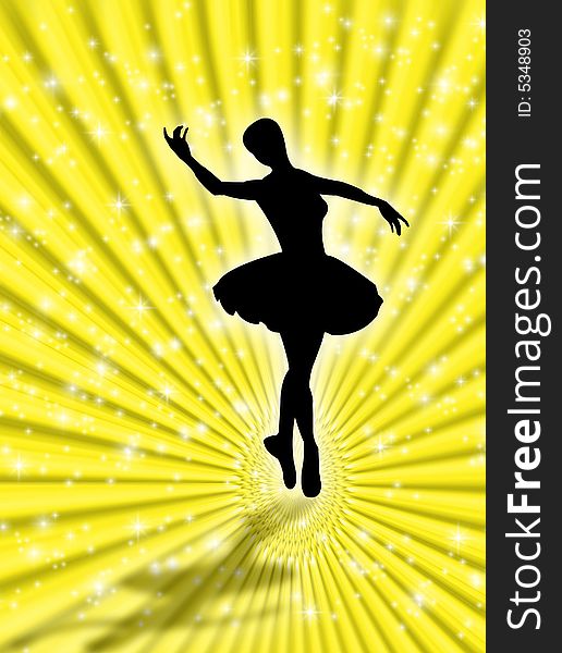 Classical dancer dancing in the bright stars. Classical dancer dancing in the bright stars