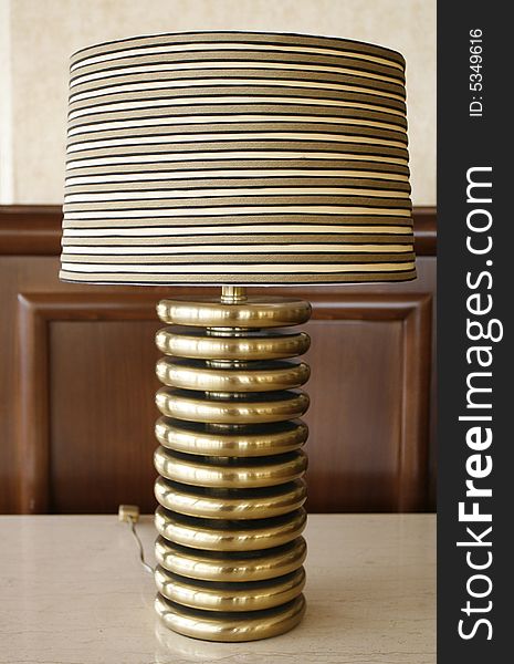 Close standing lamp in living room in a hotel. Close standing lamp in living room in a hotel