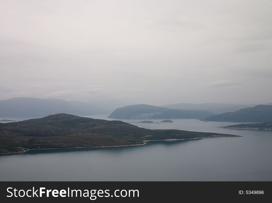 North Norway Landscape With Fiord