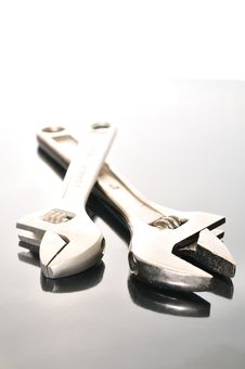 Pair Of Wrenches Royalty Free Stock Photos