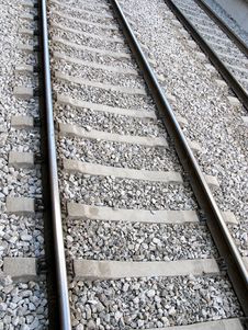 Close Up Of Railway Tracks Stock Images