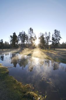 Misty Morning Sunrise Royalty Free Stock Image Misty Morning Sunrise Royalty Free Stock Image