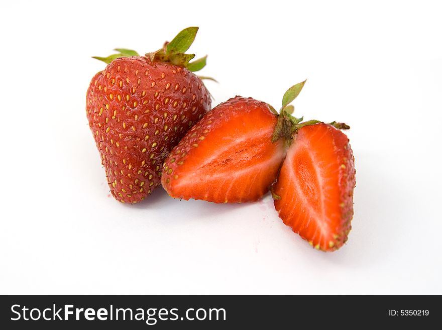 Some strawberries isolated on white. Some strawberries isolated on white