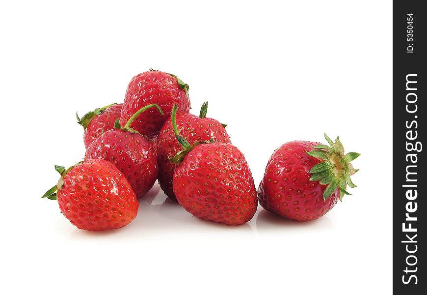 Strawberry fruit food isolated on white background