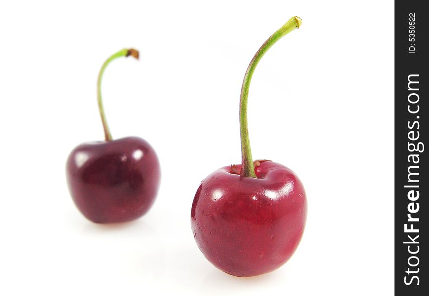 Cherry fruit food isolated on white background