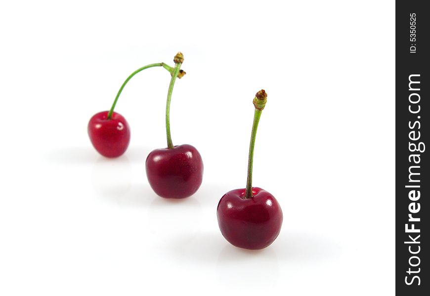 Cherry fruit food isolated on white background