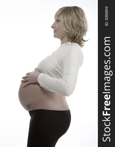 A pregnant woman whit back ground