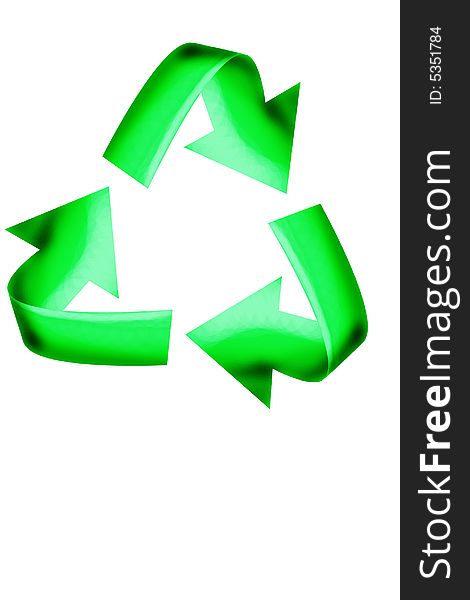 Recycle icon illustration on white background