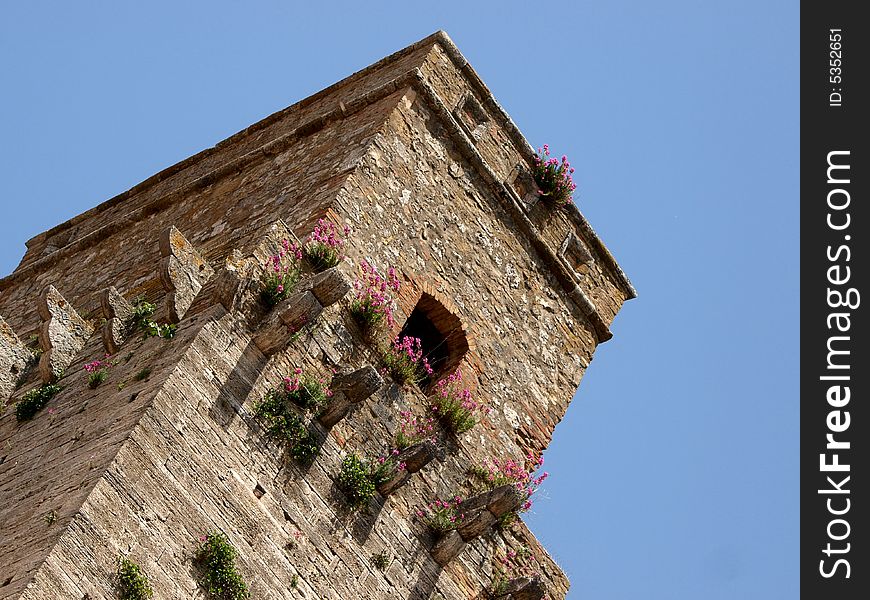 Beautiful image of a tower in San Gimignano - Tuscany. Beautiful image of a tower in San Gimignano - Tuscany