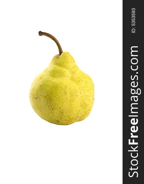 Yellow pear isolated