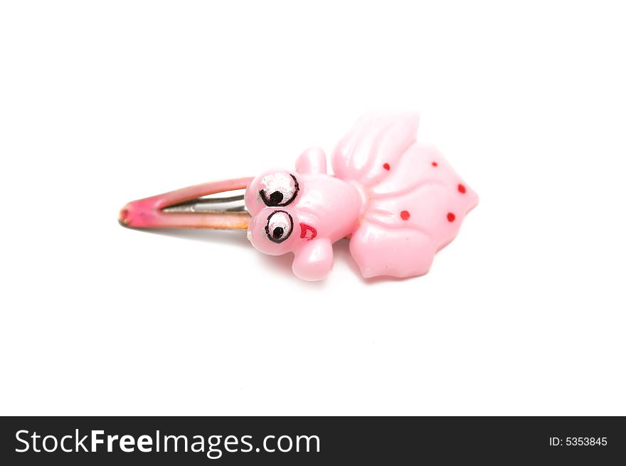 Hair-pin on the white isolated background