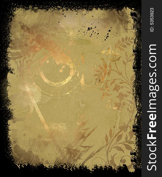 Grunge background with stains, splatter, texture, floral,. Grunge background with stains, splatter, texture, floral,