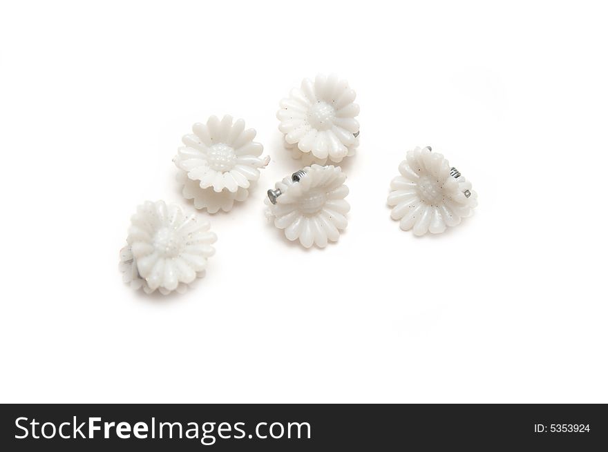 Hair-pin on the white isolated background