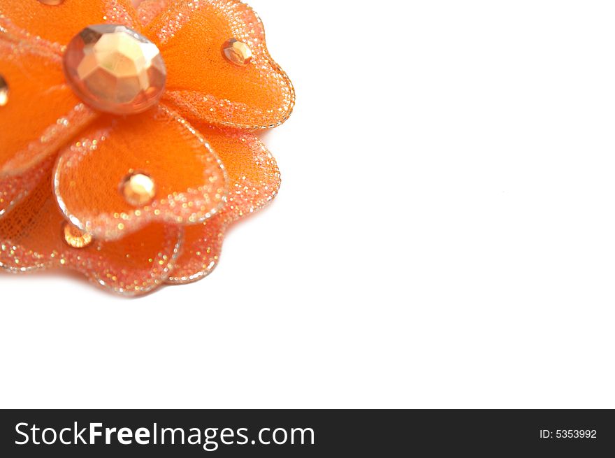 Hair-pin on the white isolated background