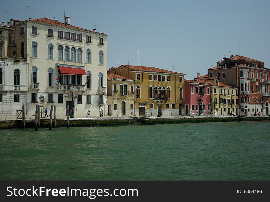 City of Venice architecture from canal. City of Venice architecture from canal