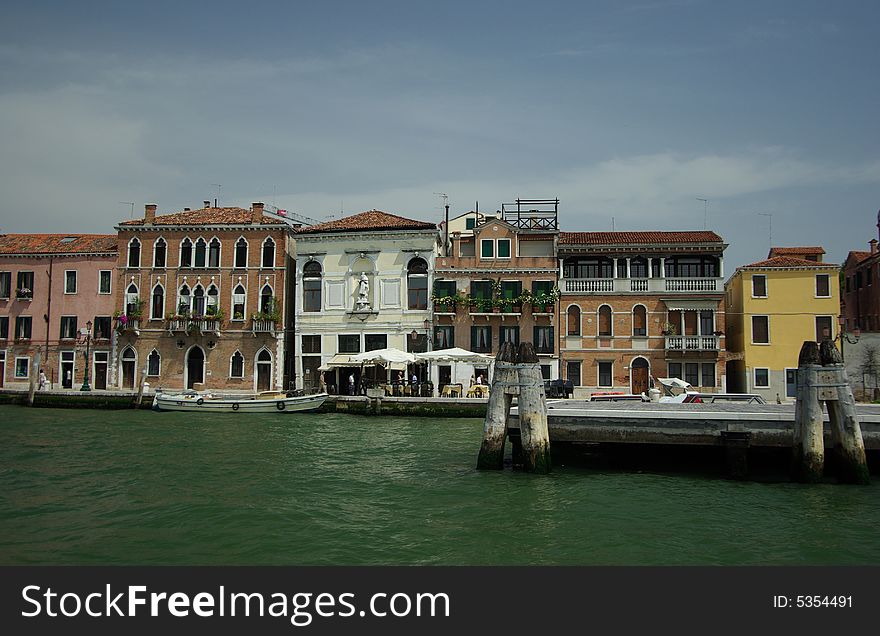 City of Venice architecture from canal. City of Venice architecture from canal