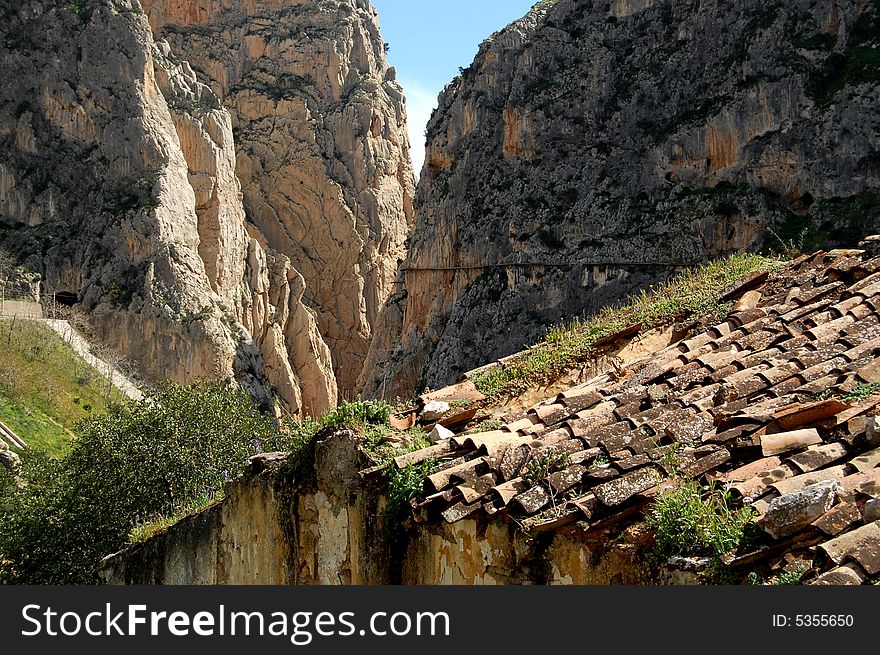 Path of the Kings, El Chorro, Spain. Path of the Kings, El Chorro, Spain