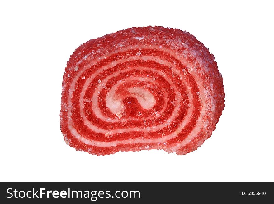 Red sweet  isolated on a white background