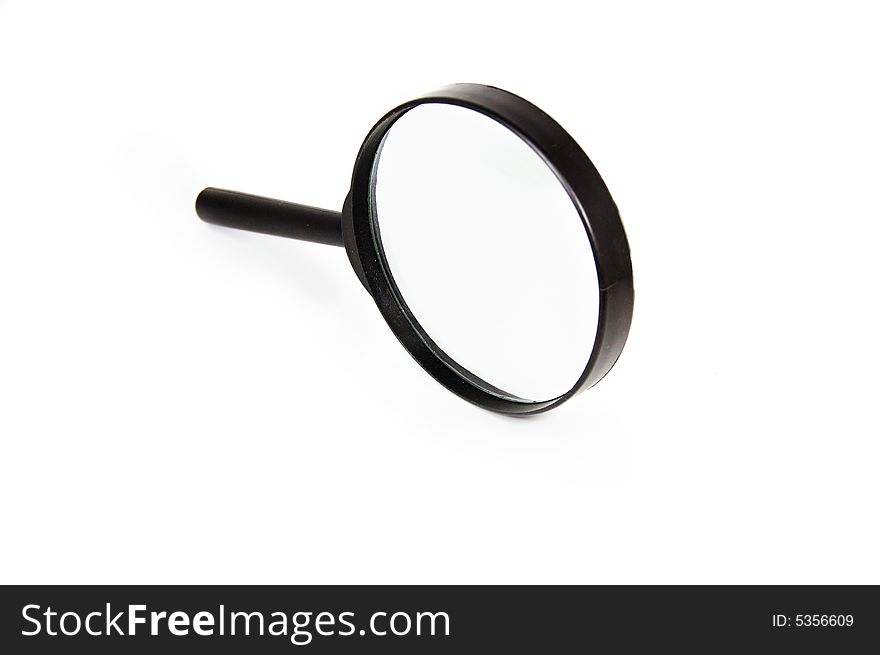 Magnifying glass isolated on white