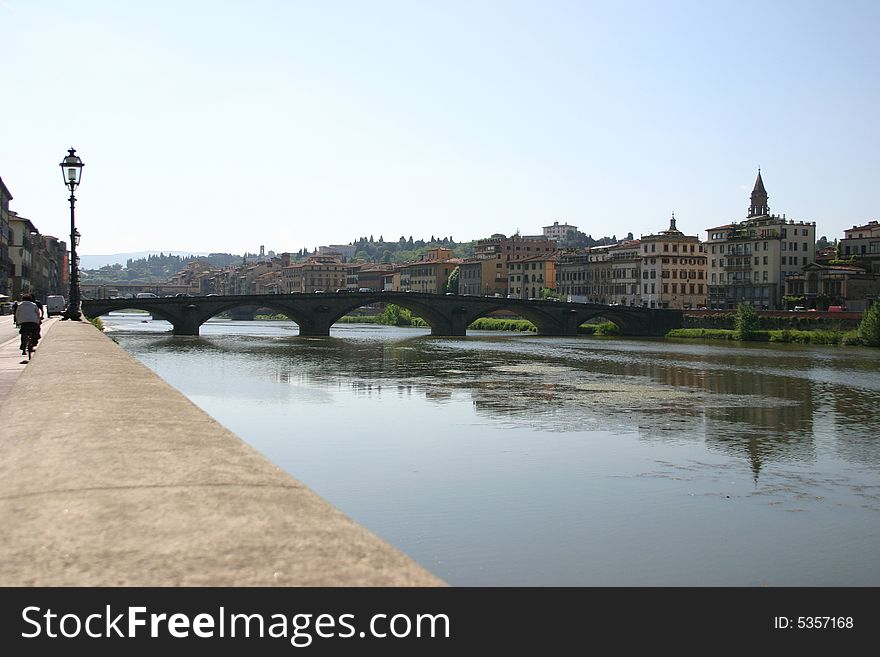 Bridge over the Arno river, Florence, Italy