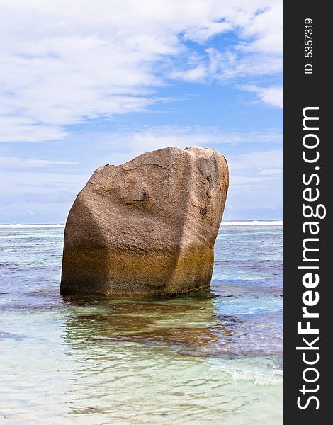 Stone at the La digue island, Seychelles. Stone at the La digue island, Seychelles