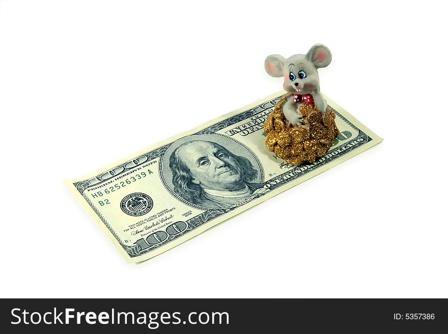 This is a happy rich mouse. Symbol of riches, success. Very good!