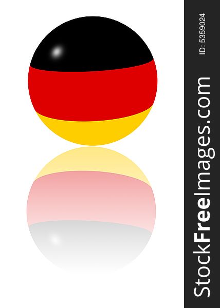 This is a german flag visualisation in form of a ball reflected in the subsurface. This is a german flag visualisation in form of a ball reflected in the subsurface.