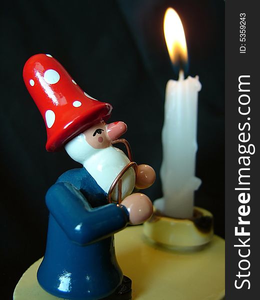 Shepherd & Candle Figurine