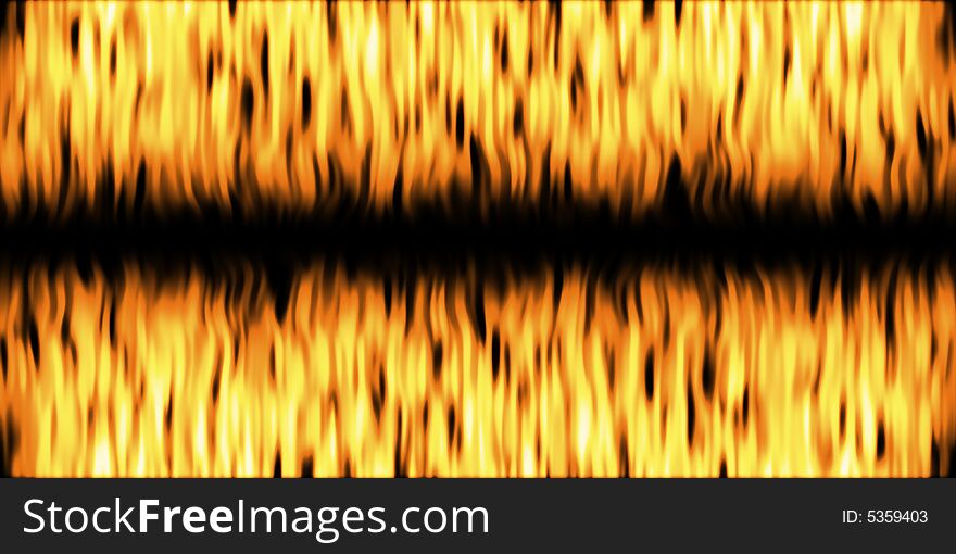 Flickering flames over black background banner or header. Flickering flames over black background banner or header