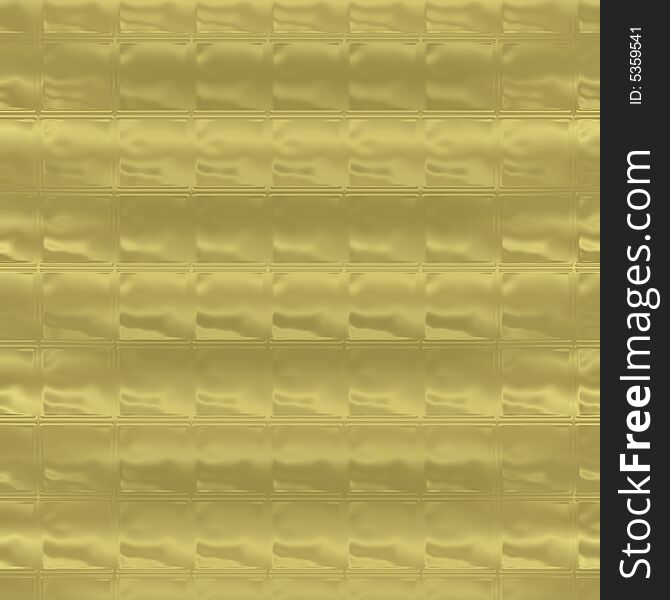 Golden background tile with glass block look. Golden background tile with glass block look