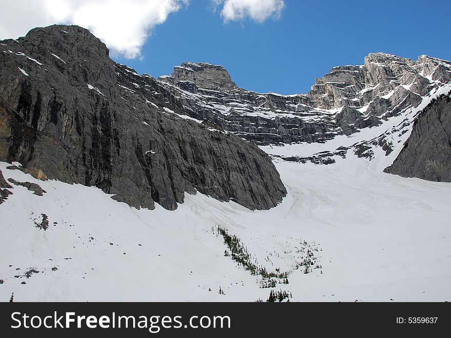 Snow covered Cascade Mountain peaks