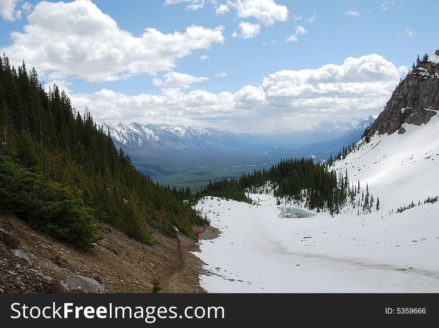 View of Mountain Rundle and Bow Valley from the C level Cirque hiking trail