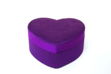 Purple Heart Gift Box-Thai Silk Stock Images