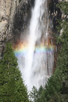 Colorful Rainbow Over Yosemite Fall Royalty Free Stock Photos Colorful Rainbow Over Yosemite Fall Royalty Free Stock Photos
