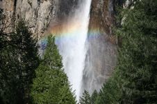 Colorful Rainbow Over Yosemite Fall Royalty Free Stock Photography Colorful Rainbow Over Yosemite Fall Royalty Free Stock Photography