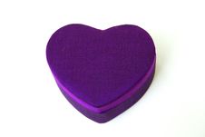 Purple Heart Gift Box-Thai Silk Royalty Free Stock Photography Purple Heart Gift Box-Thai Silk Royalty Free Stock Photography