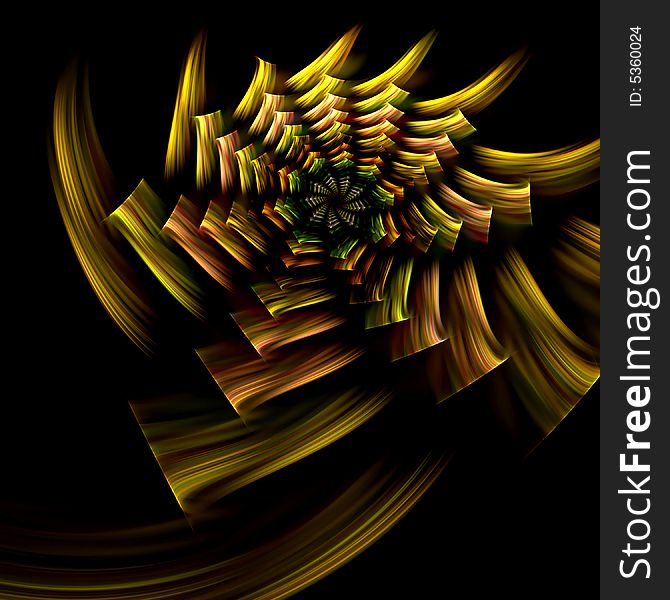 Abstract fractal image resembling an alien flower