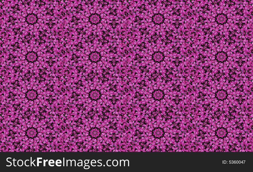 Background/ tile based on a lobelia photo and with kaleidoscopic effect. Background/ tile based on a lobelia photo and with kaleidoscopic effect