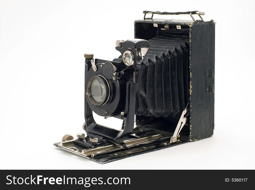Old Classical Camera With Furs.