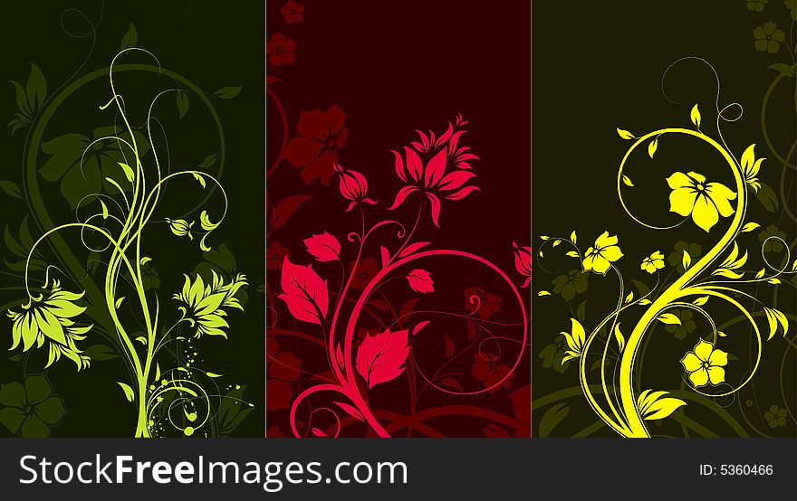 Abstract floral background. A vector format is added. Suits well for a postcard or background. Abstract floral background. A vector format is added. Suits well for a postcard or background