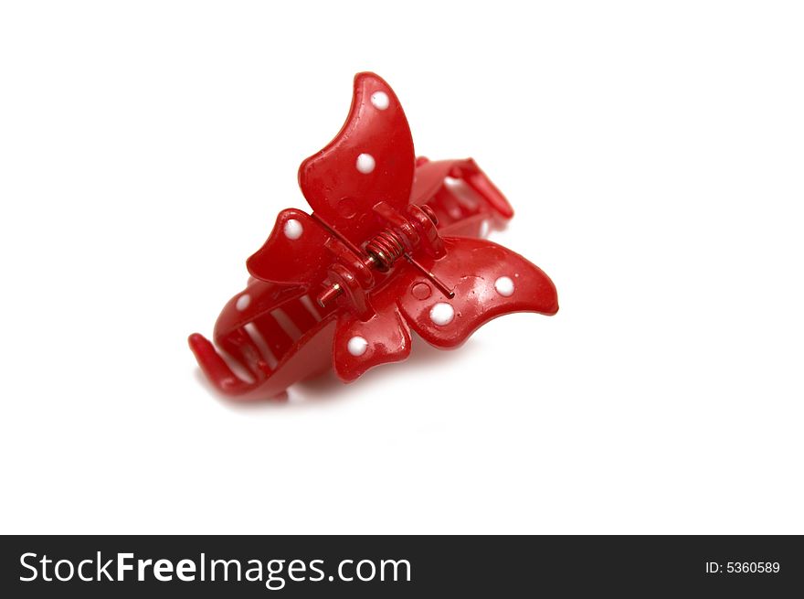 Hair-pin on the white isolated background