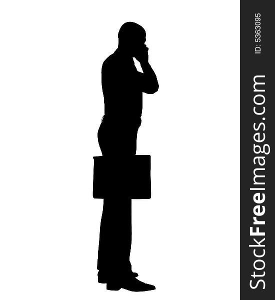 A outline of a business man who is holding a briefcase, it would make a good business concept image. A outline of a business man who is holding a briefcase, it would make a good business concept image.